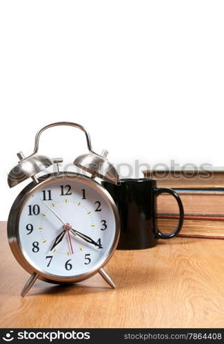 Old fashioned windup alarm clock with bells