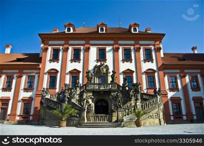old feudal palace Troja in a suburb of Prague