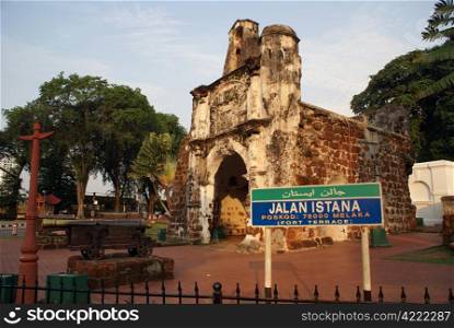 Old fort in Melaka, Malaysia