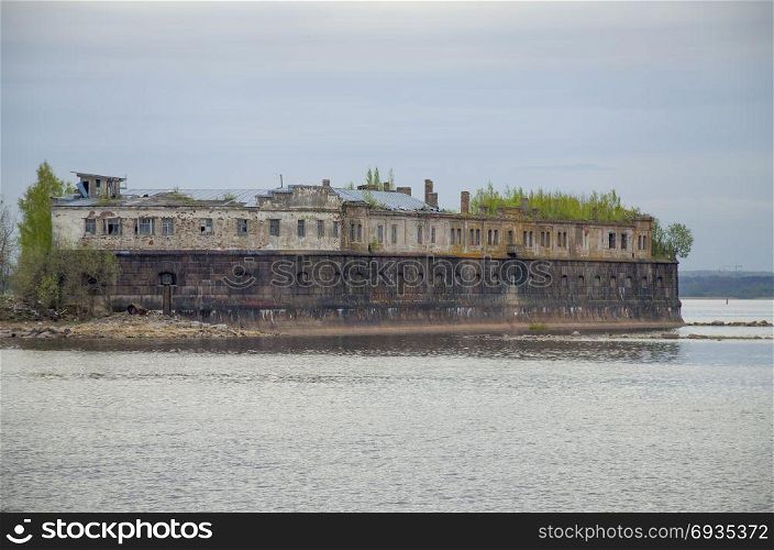 Old fort Kronshlot in Kronstadt Russia