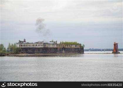 Old fort Kronshlot in Kronstadt Russia