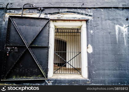 old fort or warehouse door