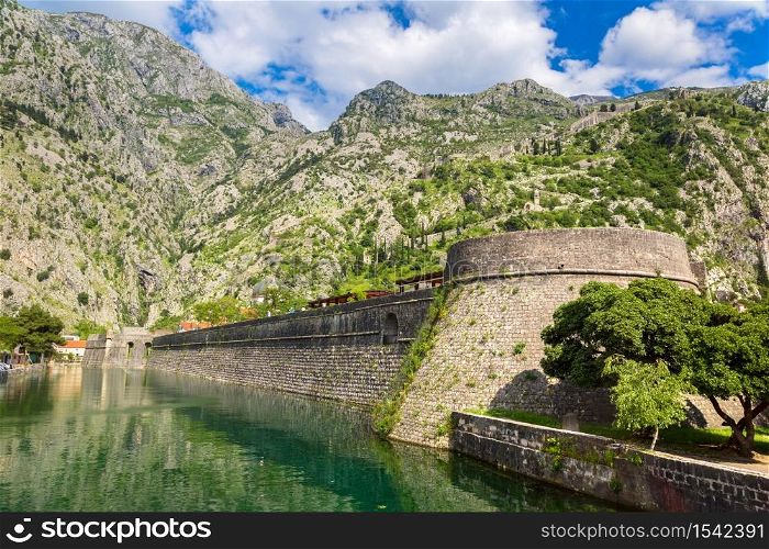 Old fortress in Kotor in a beautiful summer day, Montenegro