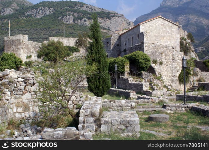 Old fortress in Old Bar, Montenegro