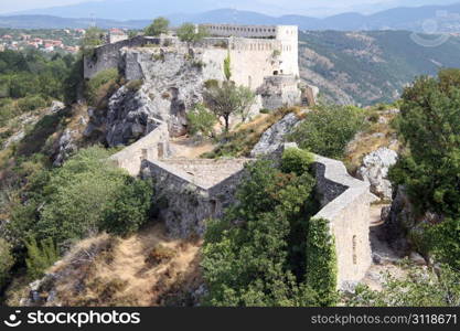 Old fortress on the rock in Knin, Croatia