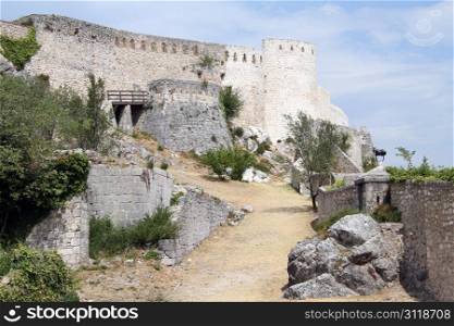 Old fortress on the rock in Knin, Croatia