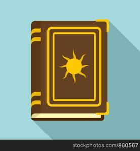 Old fortune book icon. Flat illustration of old fortune book vector icon for web design. Old fortune book icon, flat style