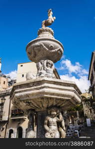 Old Fountain by Vincenzo Cacopardo in Taormina, Sicily, Italy