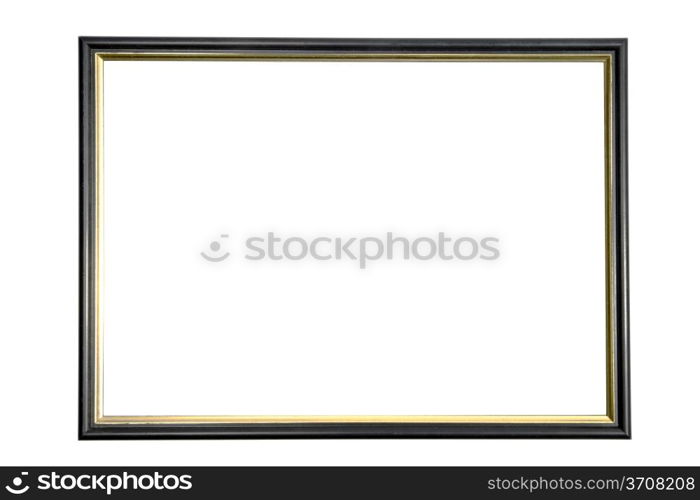 Old frame isolated on white background