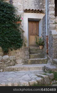 old French house. The patio of an old French house