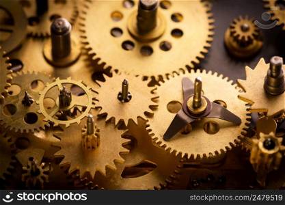 Old gears and cogs macro