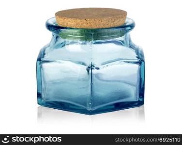 old glass bottle isolated on white with clipping path