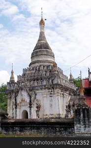 Old gray stupa in Bagan, Myanmar