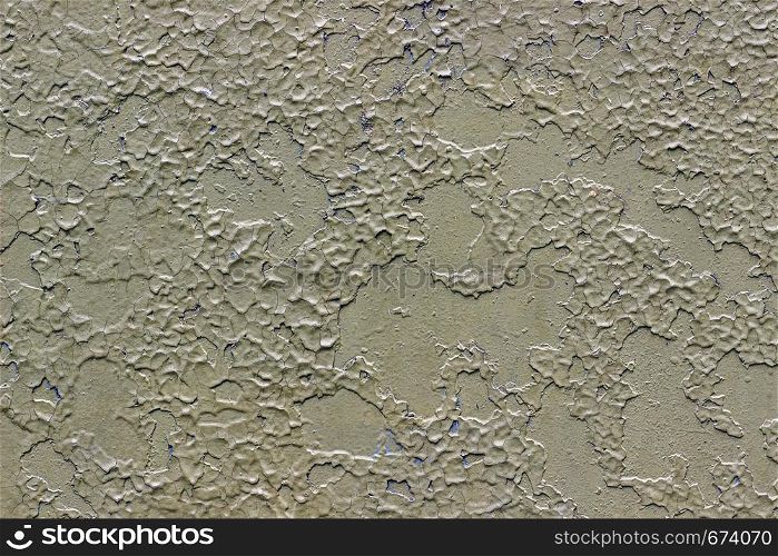 Old green metallic background with peeling and cracked paint. Seamless texture.