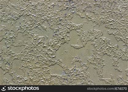 Old green metallic background with peeling and cracked paint. Seamless texture.