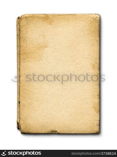 old grunge closed notebook isolated on white with clipping path. old grunge closed notebook