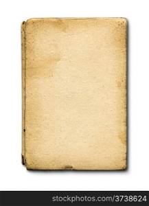 old grunge closed notebook isolated on white with clipping path. old grunge closed notebook