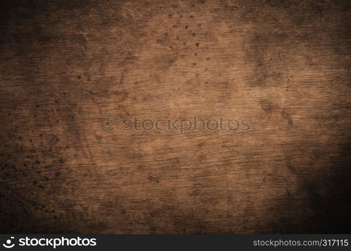 Old grunge dark textured wooden background,The surface of the old brown wood texture,top view brown wood paneling