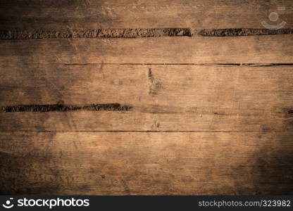 Old grunge dark textured wooden background,The surface of the old brown wood texture,top view brown wood paneling