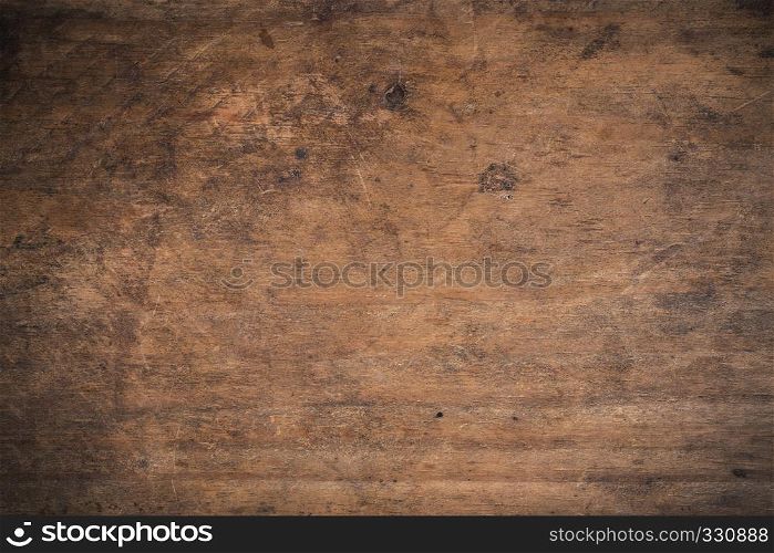 Old grunge dark textured wooden background,The surface of the old brown wood texture, top view brown wood paneling