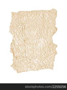 Old grunge paper sheet. Parchment isolated on white background. Old grunge paper sheet. Parchment isolated on white