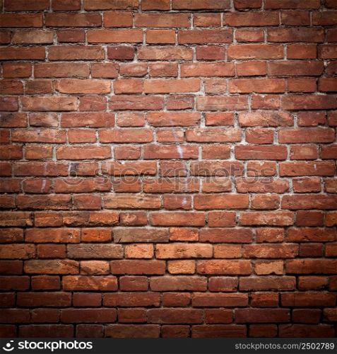 Old grunge red brick wall texture