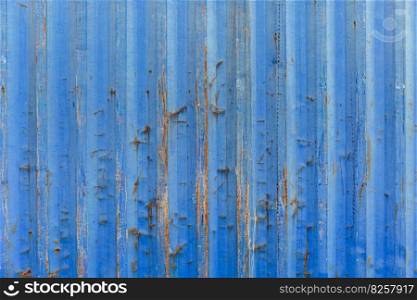 old grunge rusty wave stripe steel container metal wall texture pattern for background