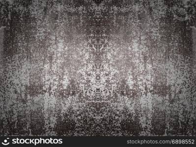 Old grunge vintage weathered background with copy-space. Abstract antique texture with retro pattern for backdrop or wallpaper. Closeup image