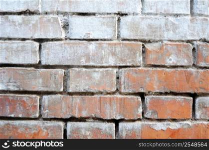 Old grunged brick wall as a vintage background