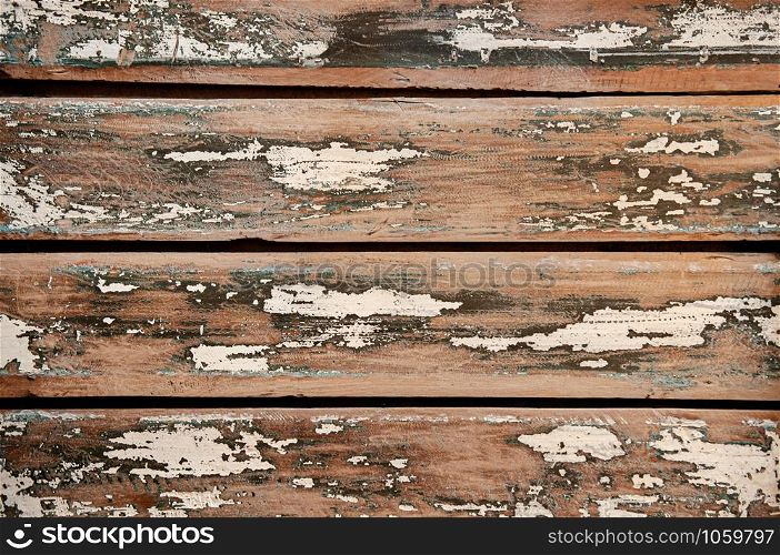 Old grungy Wood plank background natural wood grain pattern texture. Wood surface wallpaper backdrop with scratch and worn painted