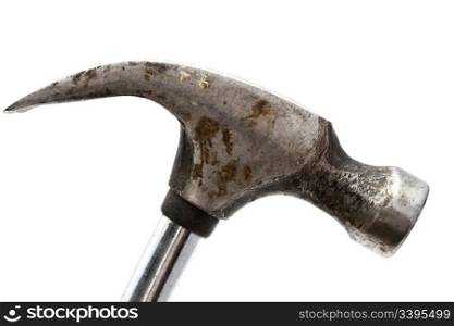 Old Hammer closeup on white background