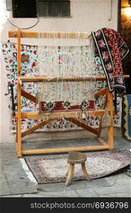 Old hand made carpet and rugs of traditional types