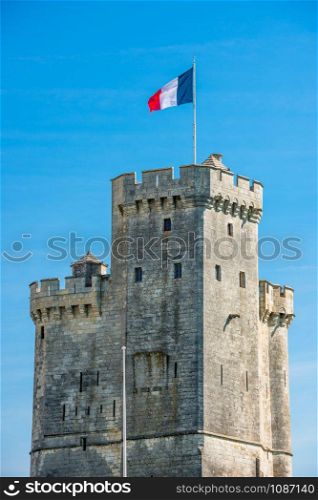 Old Harbour tower of ancient fortress of La Rochelle France