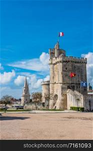 Old Harbour tower of ancient fortress of La Rochelle France