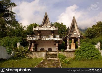 Old historical graveyard, Samosir, lake Toba, Sumatra