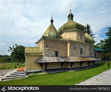 Old historical Ukrainian wood church (XVII - XVIII)