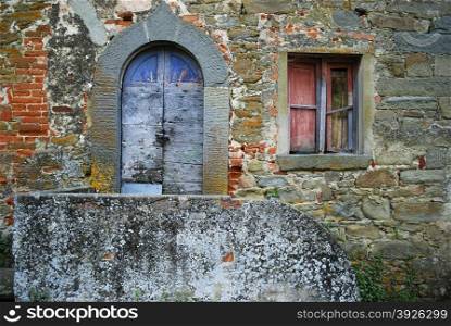 Old house door and window in Italy