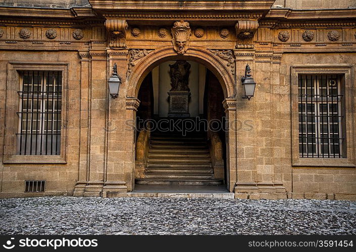 Old house entrance