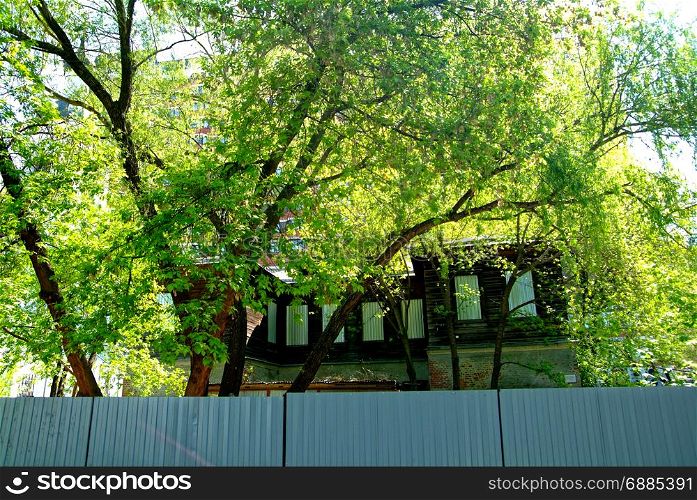Old house in the Park behind the fence, Moscow
