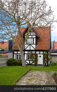 old house in Visby city at Gotland, Sweden