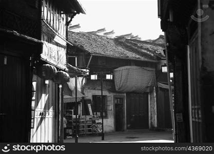 Old houses in a town, Tunxi Old Street, Tunxi District, Anhui Province, China