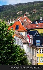 old houses in the city of Bergen, Norway