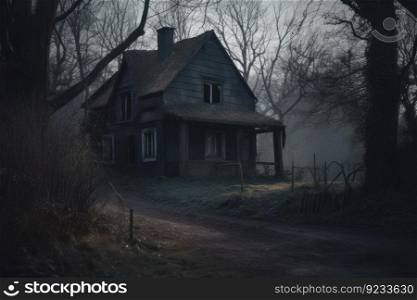 Old hunter house creepy. Home country. Generate Ai. Old hunter house creepy. Generate Ai