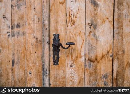 Old iron door handle