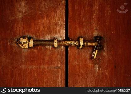 Old Iron Lock for Old Wood Door Lock