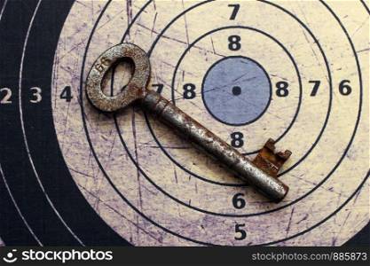 Old key on target