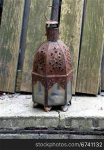 old lantern. old rusty lantern - a wonderlamp