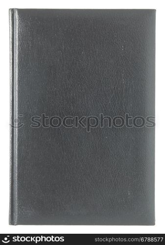 old leather book cover isolated on white