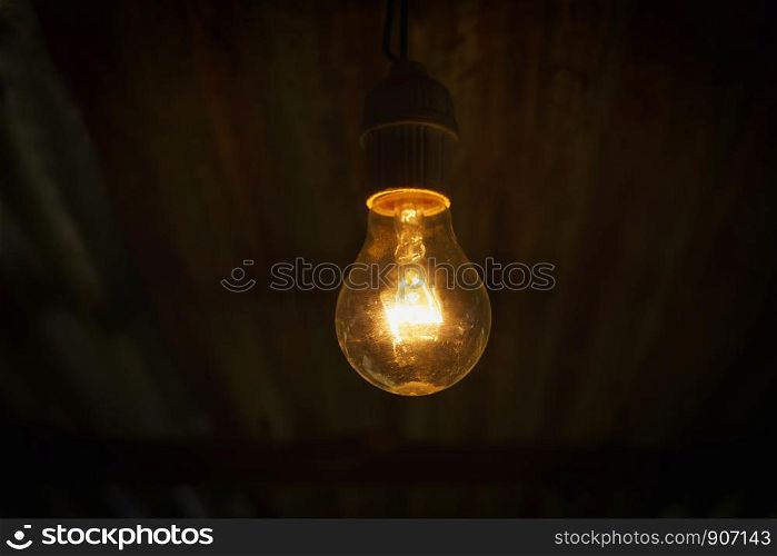 old light bulb in home
