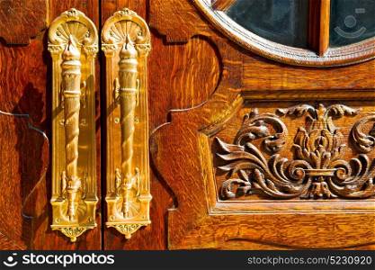 old london door in england and wood ancien abstract